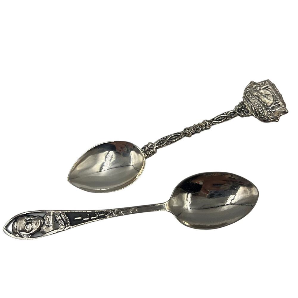 Vintage Souvenir‎ Decorative Mini Spoons Luxenburg & Land Of Lincoln Illinois